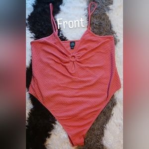 Wild Fable, XL, peach textured bodysuit.